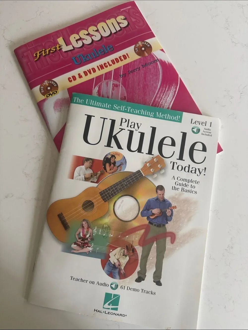 Lot of 2 books Play Ukulele Today! Beginner Lesson Book - White